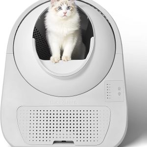 CATLINK Caja de arena para gatos autolimpiante, automática, eliminación de doble olor, caja de arena robot para gatos de 3.5 a 22 libras (versión joven)